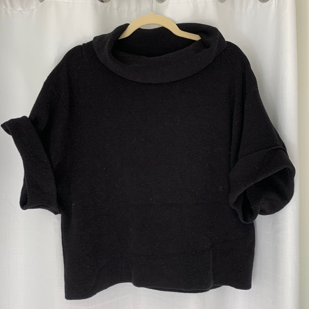 525 America Oversized Cowl Neck Sweater Black S